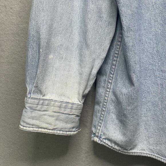 Vintage Gear For Sports Denim Shirt Trans Alaska Pipeline Embroidered Logo L - Picture 2 of 7